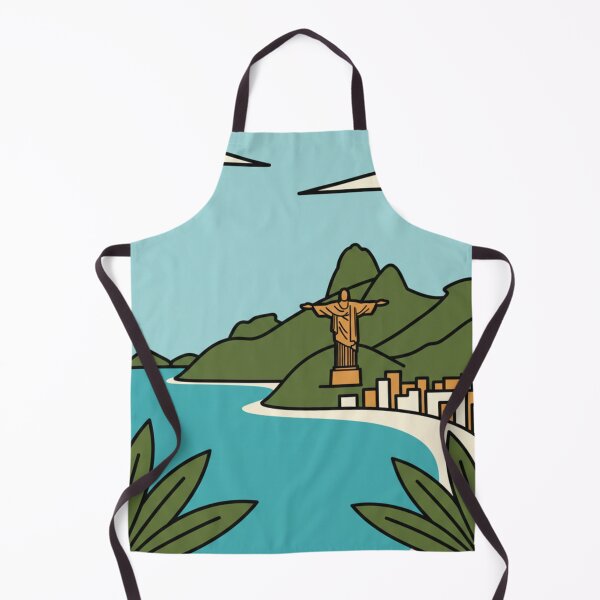 Item preview, Vintage poster of Rio de Janeiro with Christ the Redeemer designed and sold by HeyHas.
