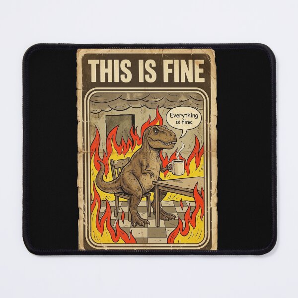 Item preview, Everything Is Fine: Jurassic Edition - Vintage Comic Parody designed and sold by ern vintage store.
