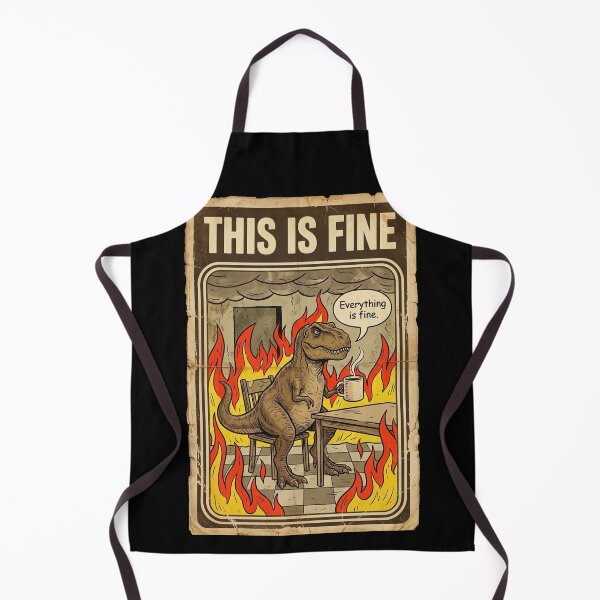Item preview, Everything Is Fine: Jurassic Edition - Vintage Comic Parody designed and sold by ern vintage store.