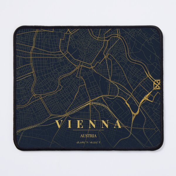 Item preview, Vienna City Map in Midnight Blue designed and sold by CityMapsShop.