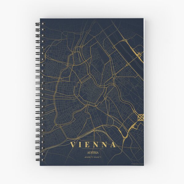 Item preview, Vienna City Map in Midnight Blue designed and sold by CityMapsShop.