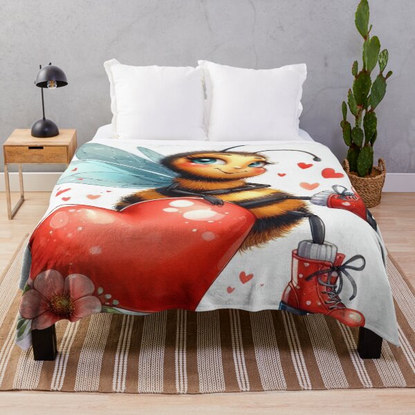 Item preview, Cute Bee Love Illustration – Heartwarming Cartoon Art for Sweet Moments designed and sold by FotoworldEdel.
