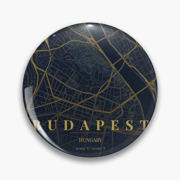 Item preview, Budapest City Map in Midnight Blue designed and sold by CityMapsShop.