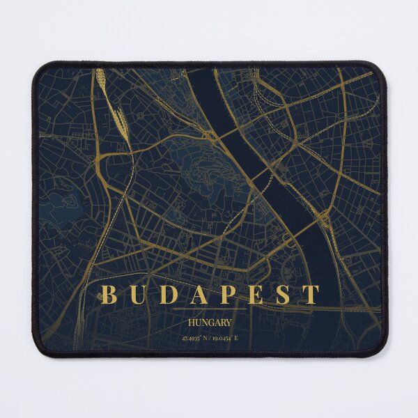 Item preview, Budapest City Map in Midnight Blue designed and sold by CityMapsShop.