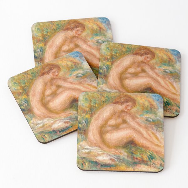 Item preview, Baigneuse by Pierre-Auguste Renoir: Impressionist Nude Fine Art Print designed and sold by artofuniverse.