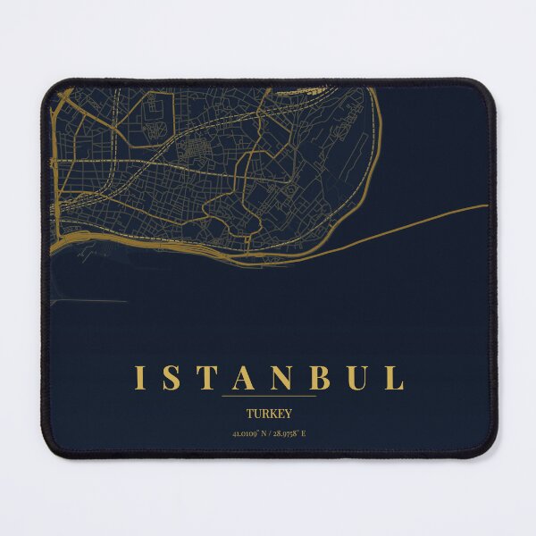 Item preview, Istanbul City Map in Midnight Blue designed and sold by CityMapsShop.