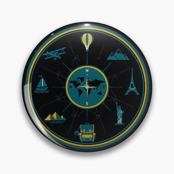 Item preview, Vintage World Navigation Emblem - Retro Global Landmarks & Exploration Art designed and sold by AbulailArt.