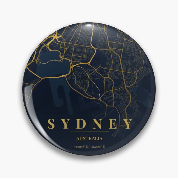 Item preview, Sydney City Map in Midnight Blue designed and sold by CityMapsShop.