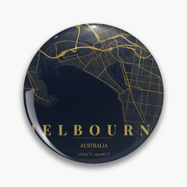 Item preview, Melbourne City Map in Midnight Blue designed and sold by CityMapsShop.