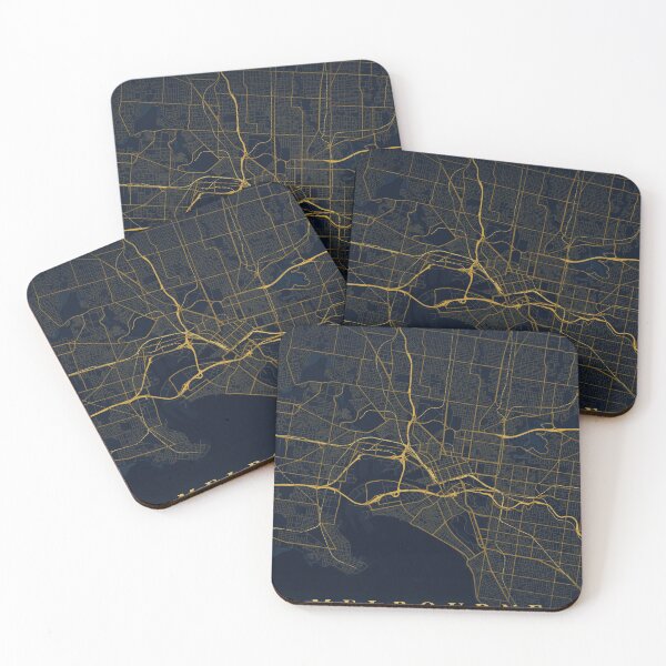 Item preview, Melbourne City Map in Midnight Blue designed and sold by CityMapsShop.