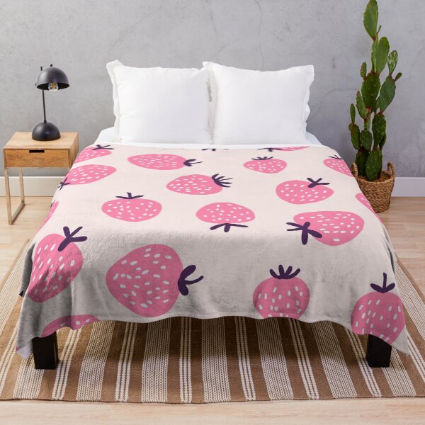 Item preview, Light Strawberry Pattern Fruity Summer Berry Print designed and sold by kostolom3000.