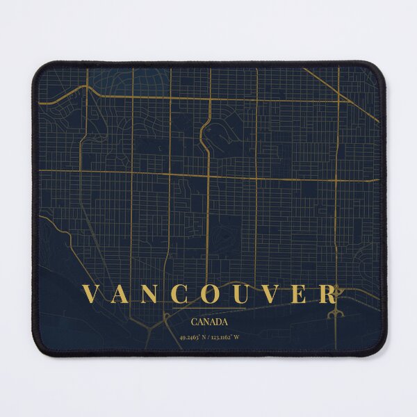Item preview, Vancouver City Map in Midnight Blue designed and sold by CityMapsShop.