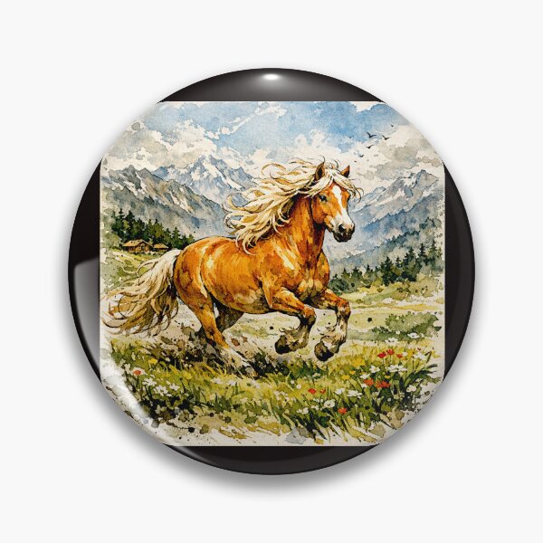 Item preview, Golden Strength: The Haflinger Horse in Line and Light designed and sold by Helios Be. Lavsh.