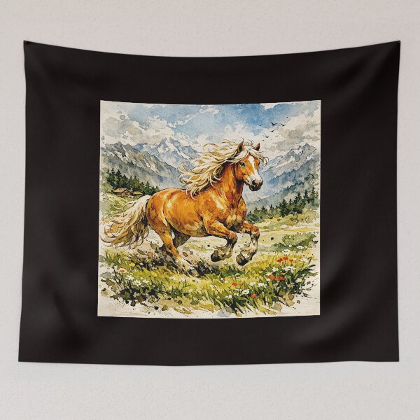 Item preview, Golden Strength: The Haflinger Horse in Line and Light designed and sold by Helios Be. Lavsh.