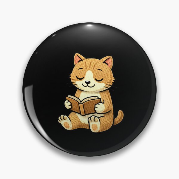 Item preview, Book Lover Cat – Funny Reading Cat Mascot Cartoon designed and sold by ColorSplash123.