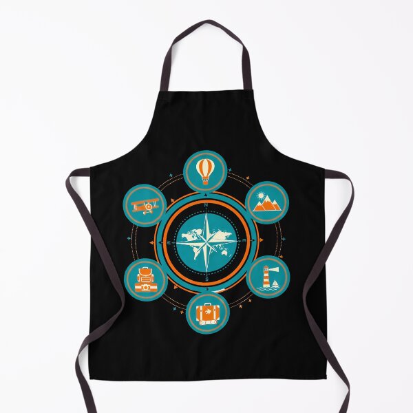 Item preview, Ultimate Retro Adventure Wheel - Vintage Travel Icons & World Navigation Badge designed and sold by AbulailArt.