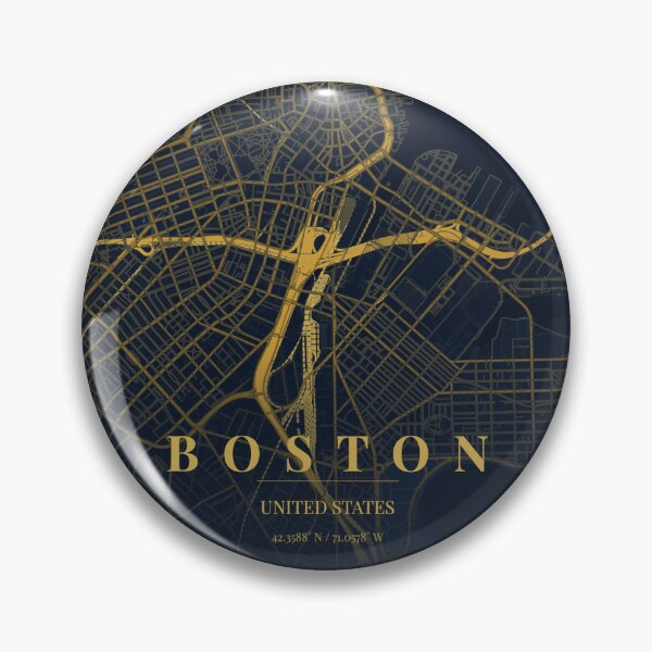 Item preview, Boston City Map in Midnight Blue designed and sold by CityMapsShop.