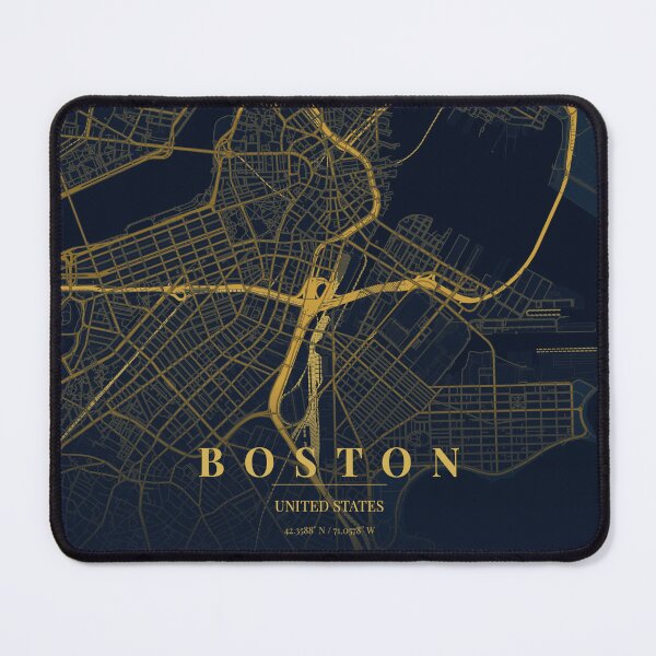 Item preview, Boston City Map in Midnight Blue designed and sold by CityMapsShop.