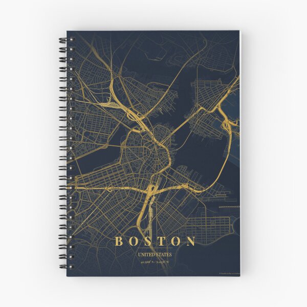 Item preview, Boston City Map in Midnight Blue designed and sold by CityMapsShop.