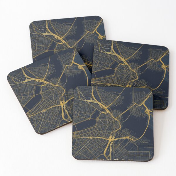 Item preview, Boston City Map in Midnight Blue designed and sold by CityMapsShop.