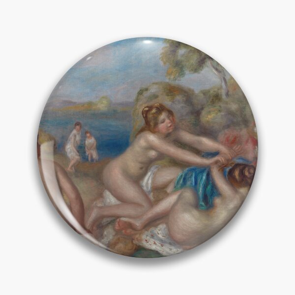 Item preview, Bathers Playing With a Crab by Pierre-Auguste Renoir: Impressionist Fine Art Print designed and sold by artofuniverse.