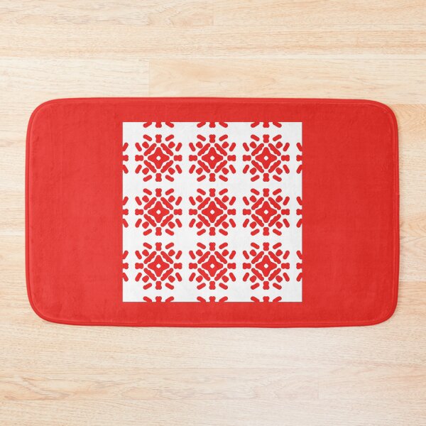 Item preview, Bold Red Geometric Snowflake Lattice designed and sold by Tinaartth .