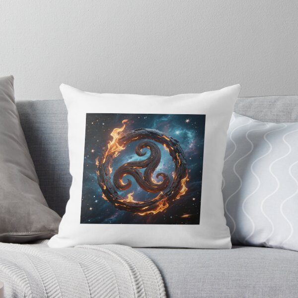 Item preview, Wood triskel on fire in the space. designed and sold by AEMK57.