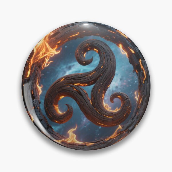 Item preview, Wood triskel on fire in the space. designed and sold by AEMK57.