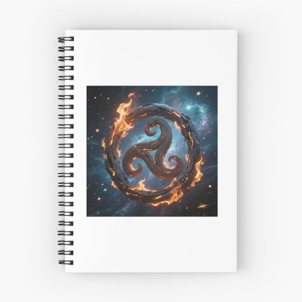 Item preview, Wood triskel on fire in the space. designed and sold by AEMK57.
