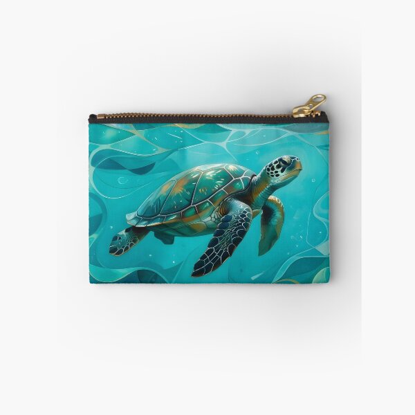 Item preview, A turtle swimmimg in the turquoise sea designed and sold by Gear Camel.