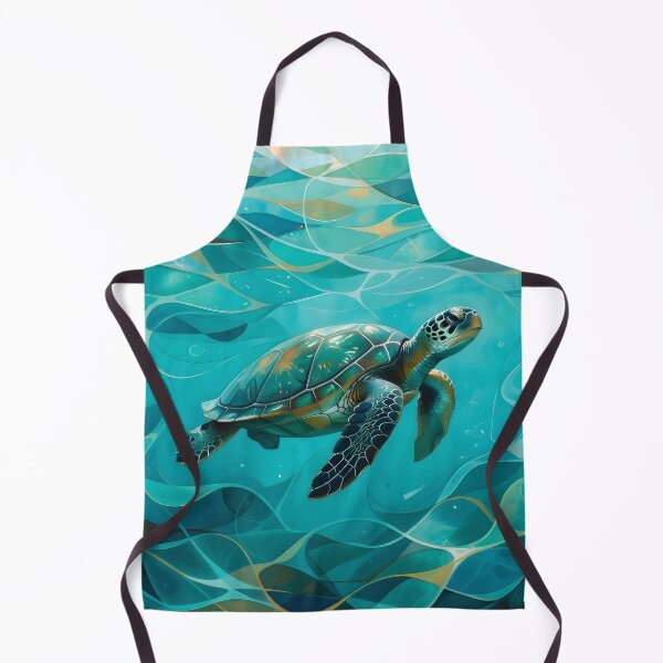 Item preview, A turtle swimmimg in the turquoise sea designed and sold by Gear Camel.