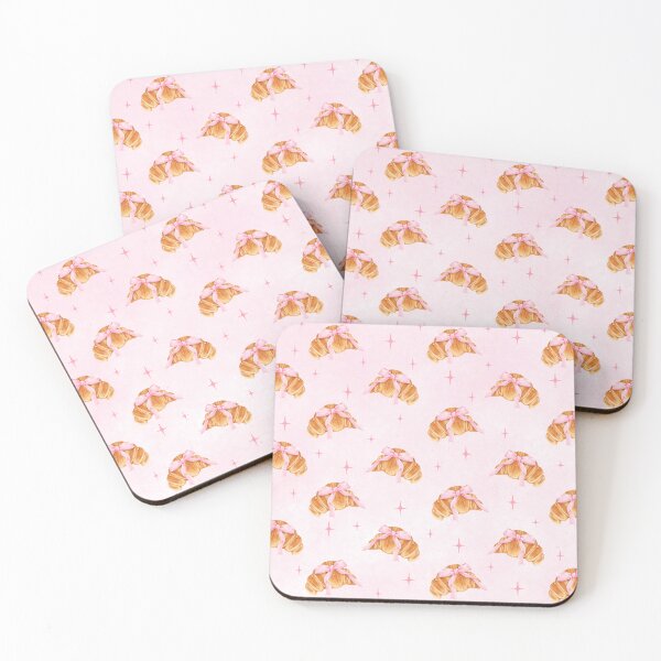 Item preview, Coquette Croissant Ribbon Bows Pink Pattern Design  designed and sold by Pickleslane.
