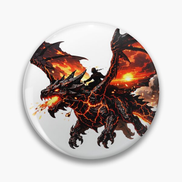 Item preview, Magma Dragon Rider Lava Fantasy Art designed and sold by Silentbow.