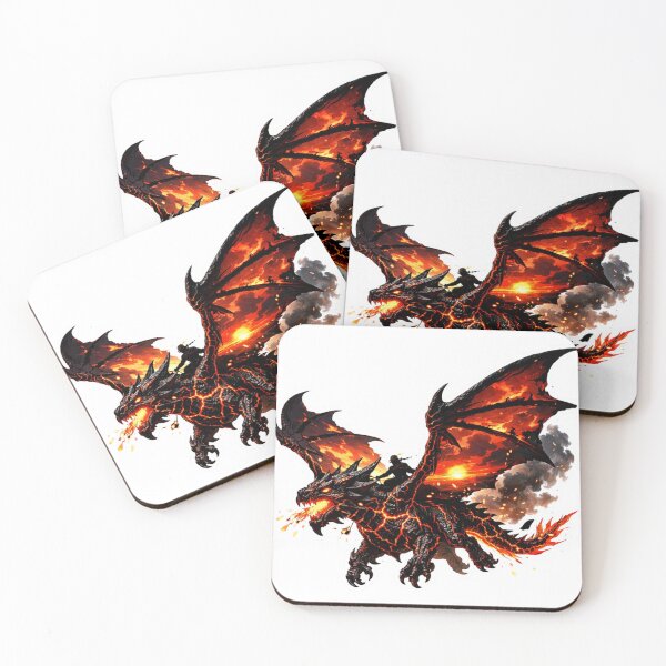 Item preview, Magma Dragon Rider Lava Fantasy Art designed and sold by Silentbow.