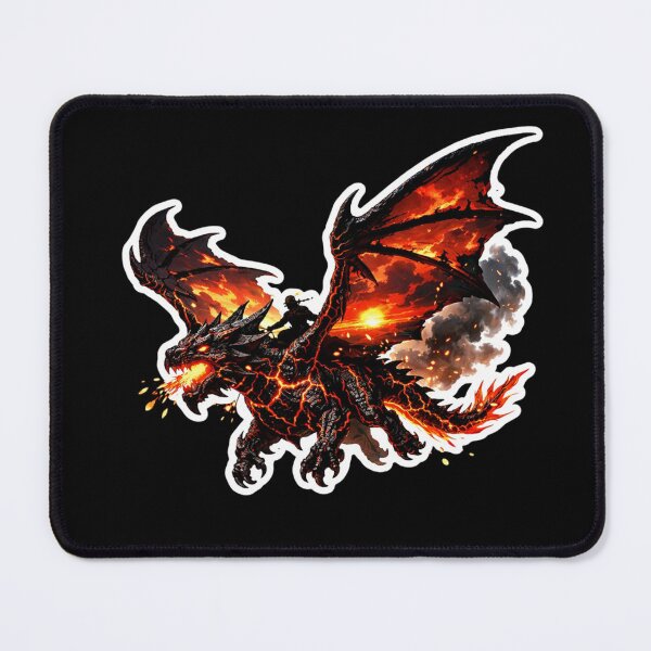 Item preview, Magma Dragon Rider Lava Fantasy Art designed and sold by Silentbow.