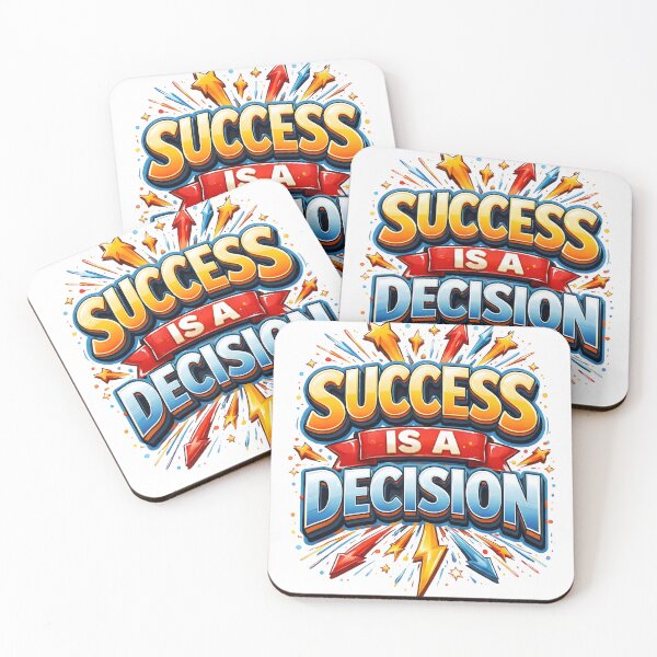 Item preview, Success Starts With A Decision - Vibrant Motivational Comic Style Quote designed and sold by Serjames.