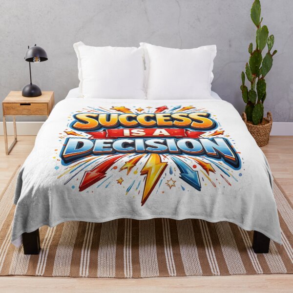Item preview, Success Starts With A Decision - Vibrant Motivational Comic Style Quote designed and sold by Serjames.