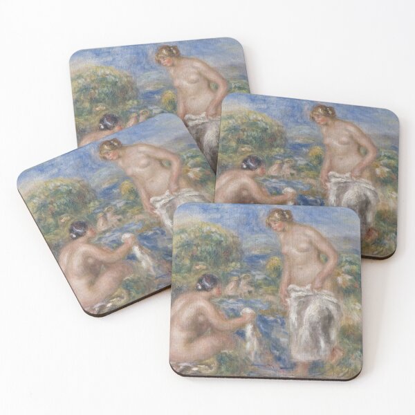 Item preview, Bathing Women by Pierre-Auguste Renoir: Impressionist Nude Bathers Poster designed and sold by artofuniverse.