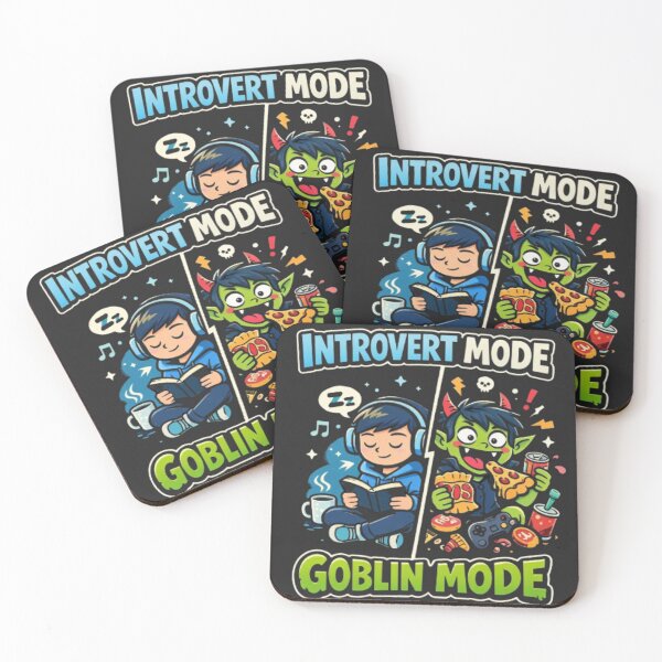 Item preview, Introvert Mode Goblin Mode Funny Dual Personality Cartoon Design designed and sold by Antik by Schulz.