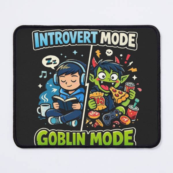 Item preview, Introvert Mode Goblin Mode Funny Dual Personality Cartoon Design designed and sold by Antik by Schulz.