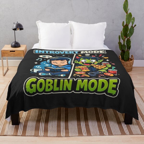 Item preview, Introvert Mode Goblin Mode Funny Dual Personality Cartoon Design designed and sold by Antik by Schulz.