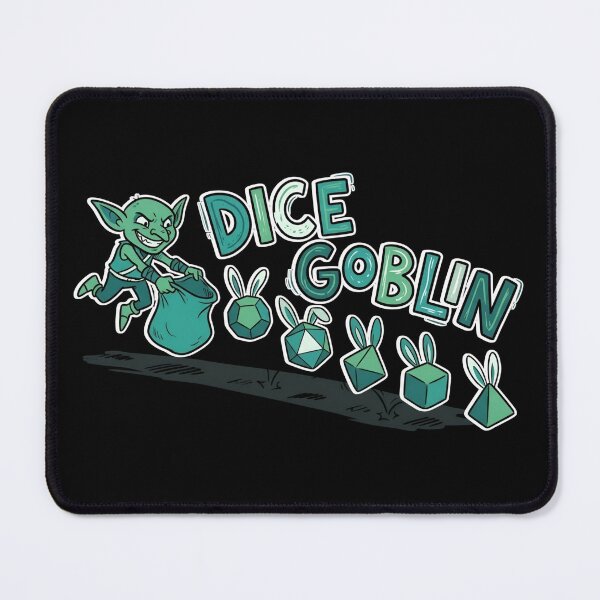 Item preview, Dice Goblin Sack Bunny Dice Tabletop RPG Art designed and sold by Fenay Designs.
