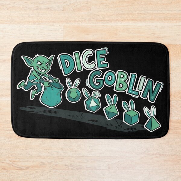 Item preview, Dice Goblin Sack Bunny Dice Tabletop RPG Art designed and sold by Fenay Designs.