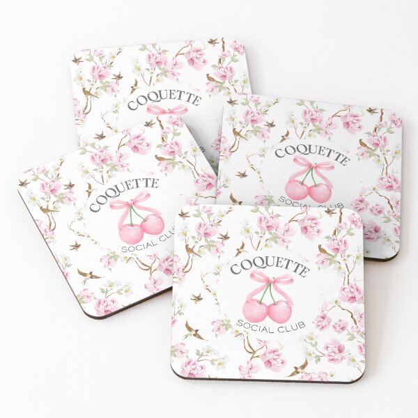 Item preview, Coquette Social Club Pink Flowers Cherry Design designed and sold by Pickleslane.