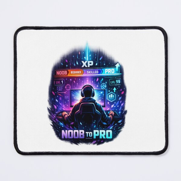 Item preview, Noob To Pro Gamer Evolution – Motivational Gaming Level Up Design designed and sold by ArtWaveStudio8.
