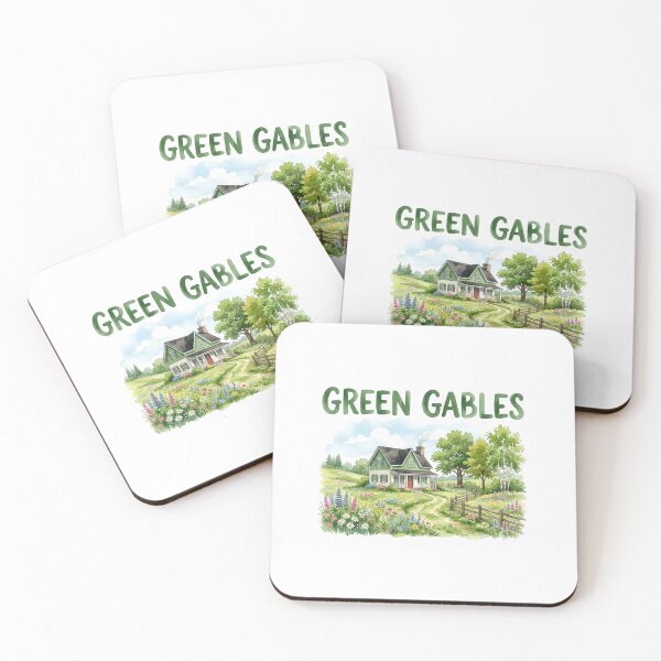 Item preview, Green Gables Watercolor House and Wildflowers designed and sold by Fenay Designs.