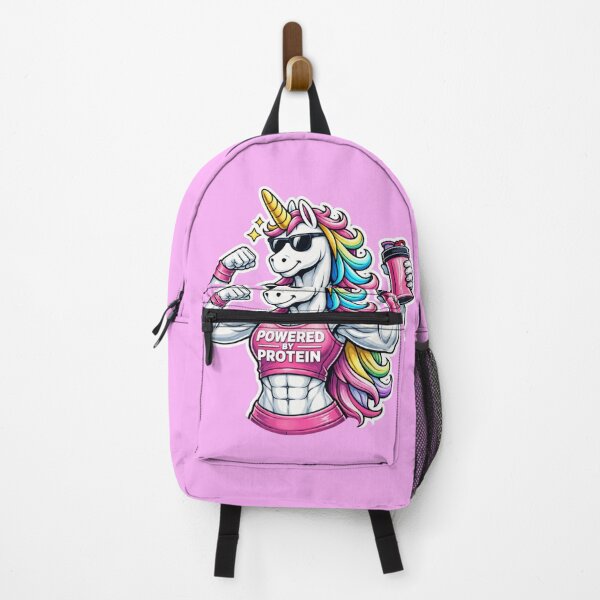Artikelvorschau, Powered by Protein Unicorn – Funny Gym Unicorn Strong Female Fitness Cartoon entworfen und verkauft von UnglaublichGut.