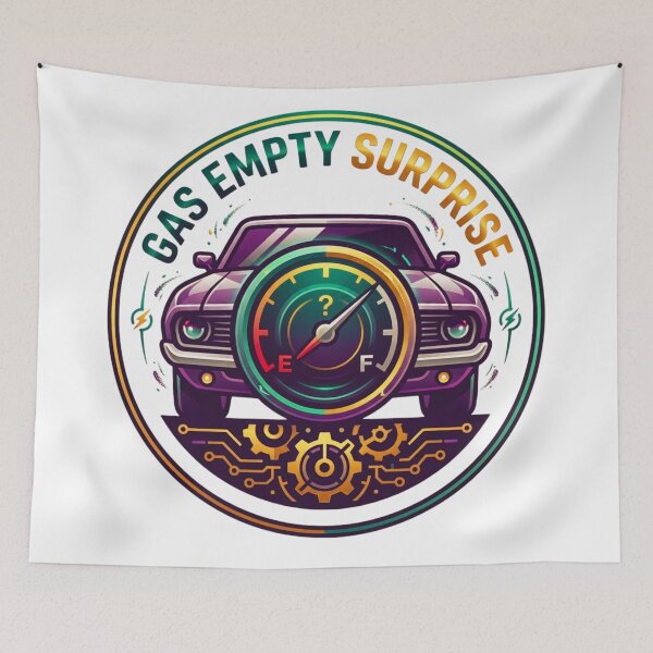Item preview, Gas Empty Surprise: Judgmental Fuel Gauge and Mystery Gear Logo designed and sold by RDproject.
