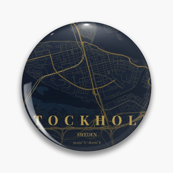Item preview, Stockholm City Map in Midnight Blue designed and sold by CityMapsShop.