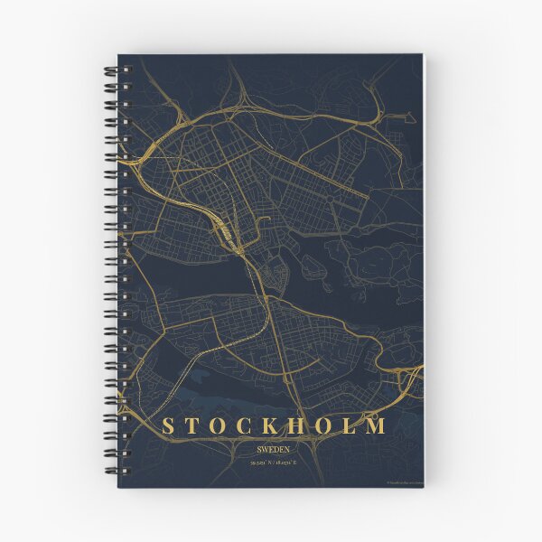 Item preview, Stockholm City Map in Midnight Blue designed and sold by CityMapsShop.